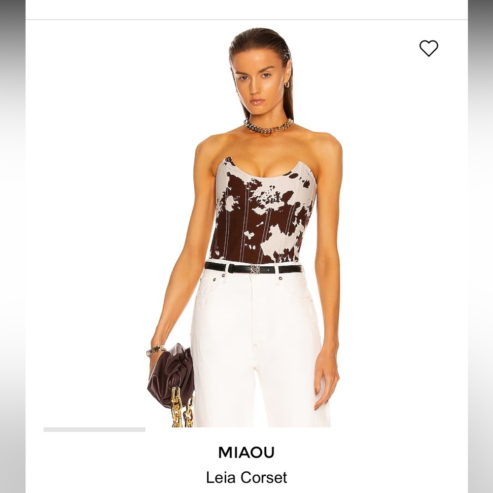 Miaou Leia Corset Cow Print Size M (worn once)